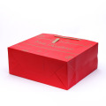 Matt Lamination Art Paper Shopping Gift Packing Bag with Gold Foil